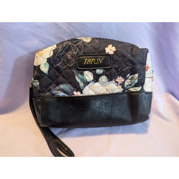 Ibfun Quilted Floral Makeup Bag With Brush Set & Mirror - Picture 2 of 4